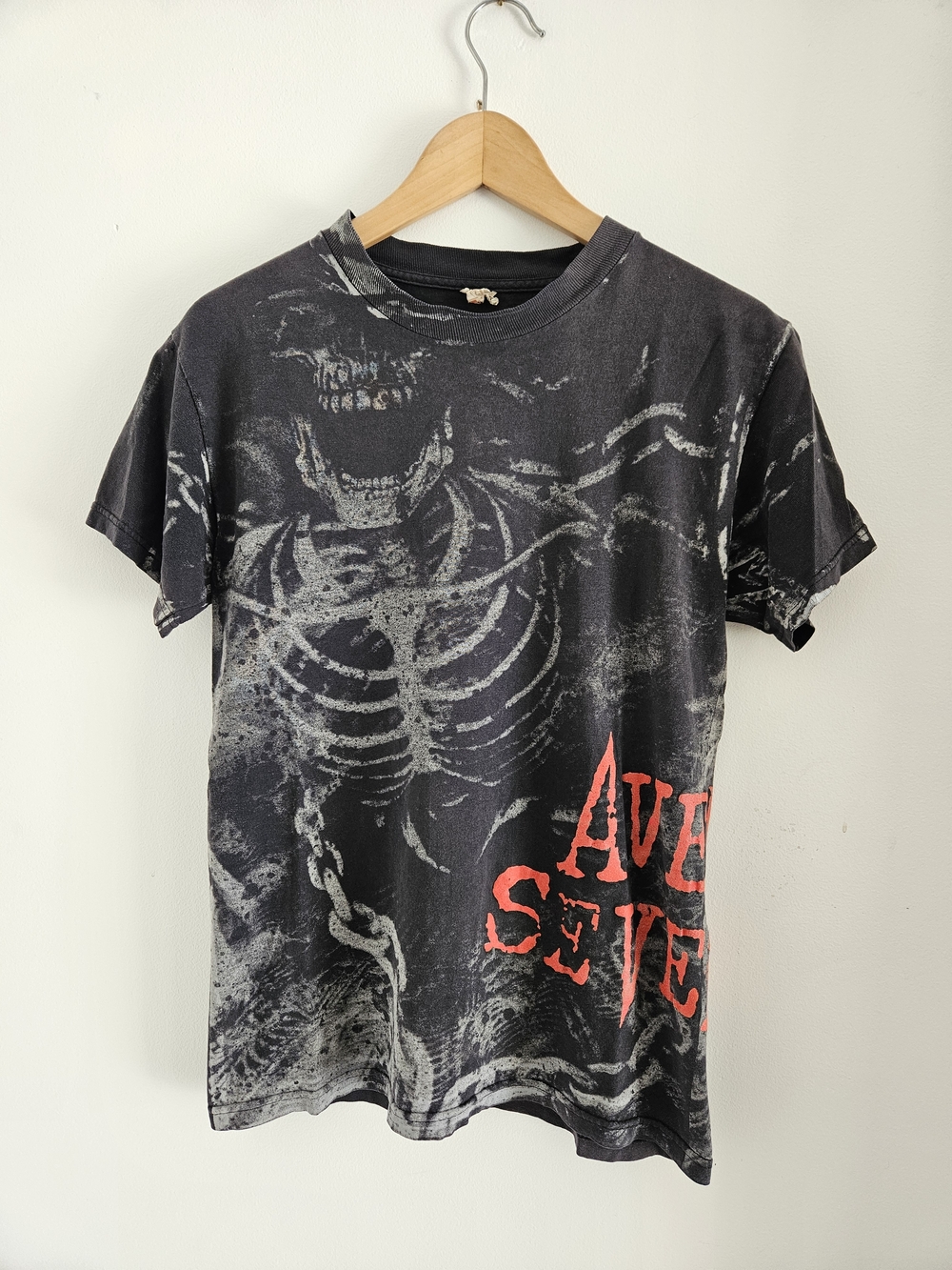 Avenged Sevenfold Shirt Mens Small All Over Print Metal Band Tour Concert